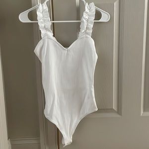 White body suit, Size small, Blue Rain x Francesca’s